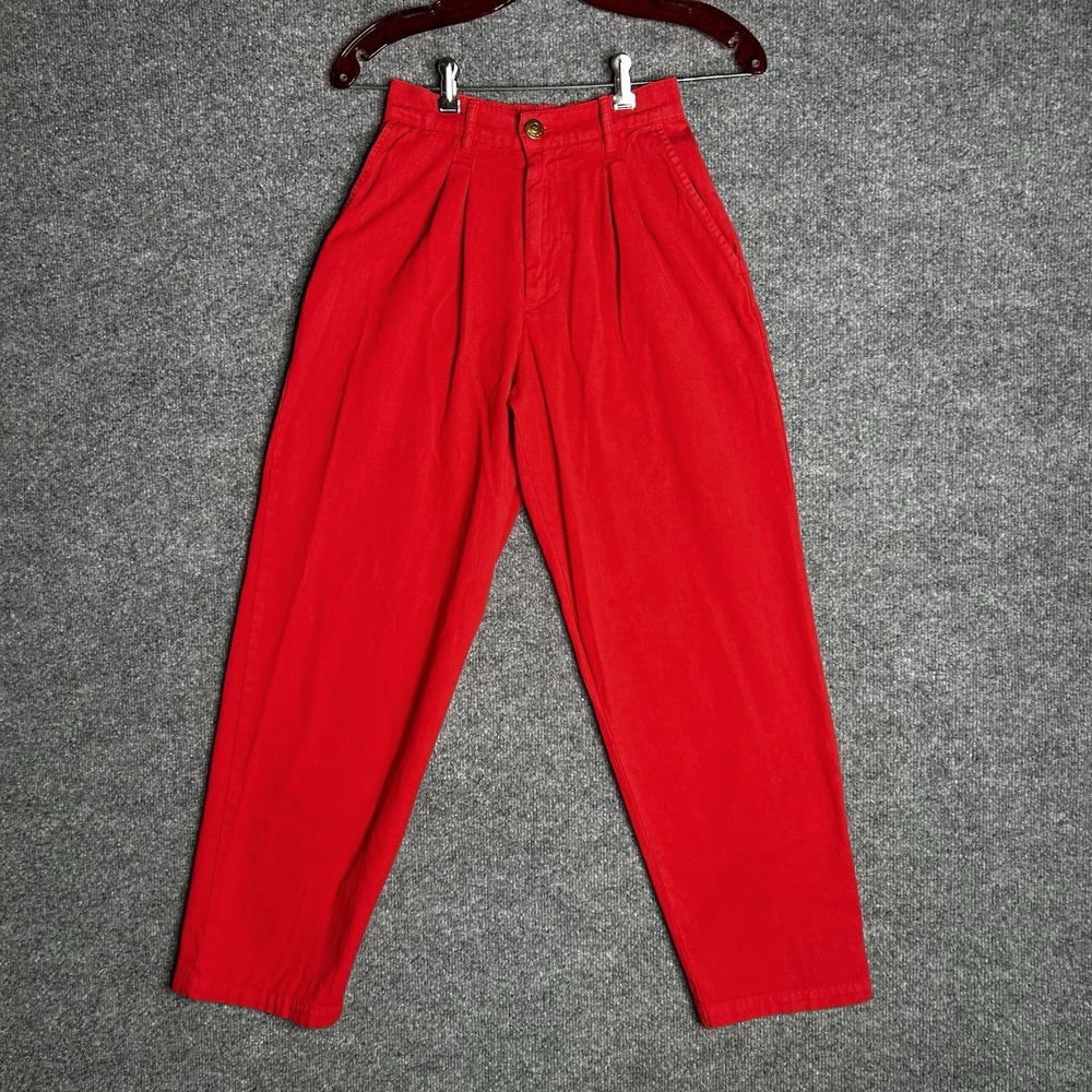 Big Bud Press Trousers‎ Pants Women Size 2xs Red Pleated